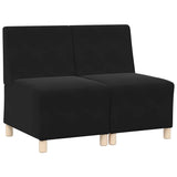 Unité de Sofa Modulaire Sans Accoudoirs 2 pcs Noir