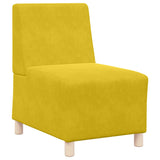 Unité de Sofa Modulaire Sans Accoudoirs 2 pcs Jaune