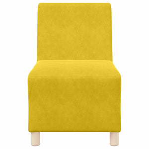 Unité de Sofa Modulaire Sans Accoudoirs 2 pcs Jaune