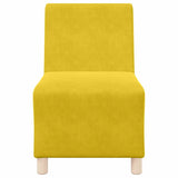 Unité de Sofa Modulaire Sans Accoudoirs 2 pcs Jaune