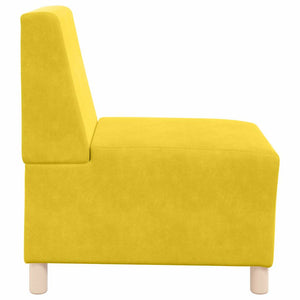 Unité de Sofa Modulaire Sans Accoudoirs 2 pcs Jaune