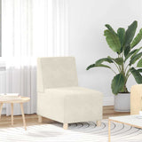 Unité de Sofa Modulaire Sans Accoudoirs 2 pcs Crème