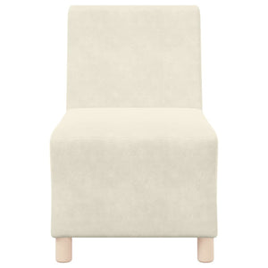Unité de Sofa Modulaire Sans Accoudoirs 2 pcs Crème