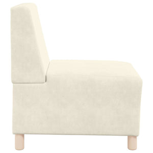 Unité de Sofa Modulaire Sans Accoudoirs 2 pcs Crème