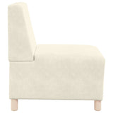 Unité de Sofa Modulaire Sans Accoudoirs 2 pcs Crème