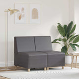 Unité de Sofa Modulaire Sans Accoudoirs 2 pcs Gris