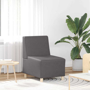 Unité de Sofa Modulaire Sans Accoudoirs 2 pcs Gris