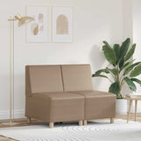 Unité de Sofa Modulaire Sans Accoudoirs 2 pcs Cappuccino
