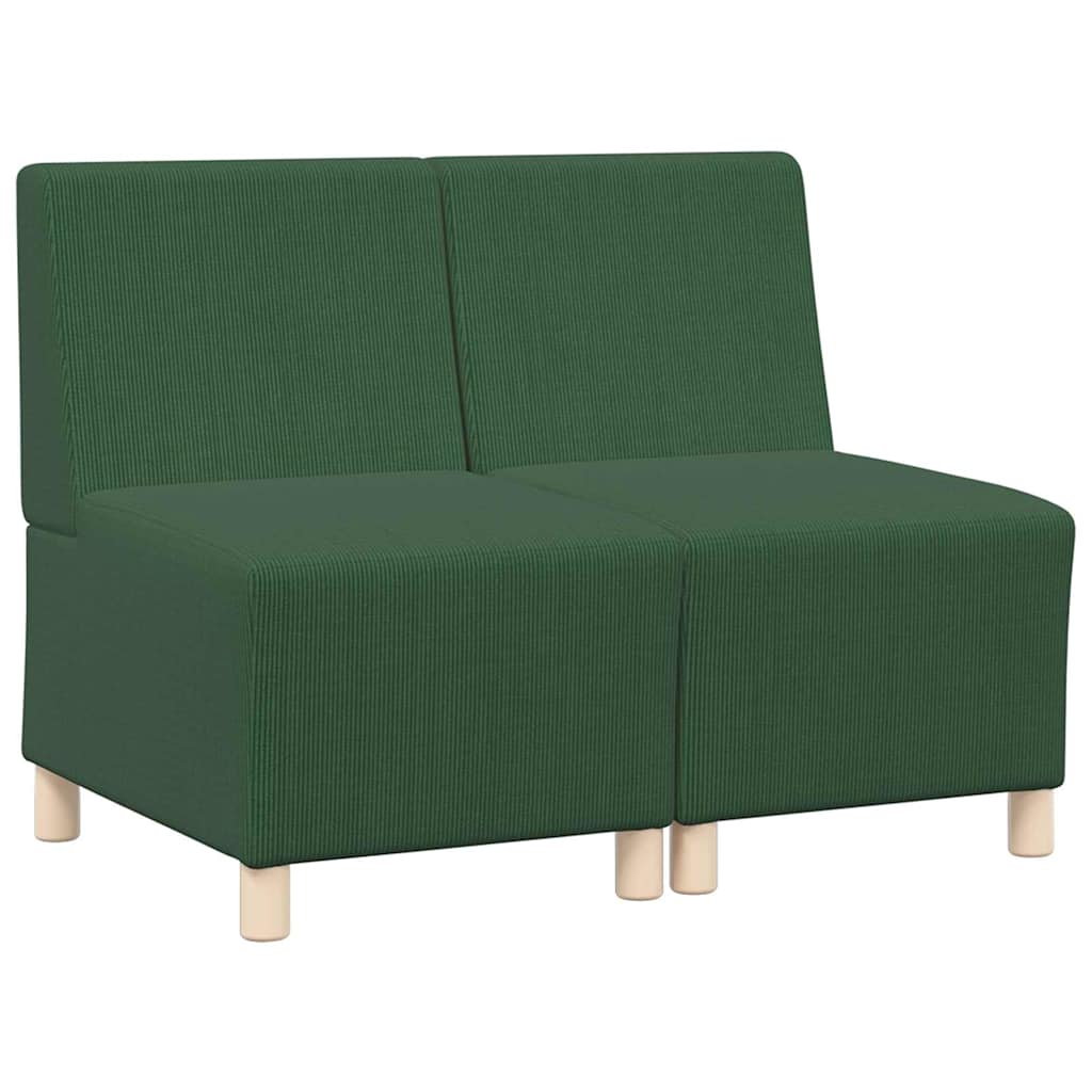 Unité de Sofa Modulaire Sans Accoudoirs 2 pcs Vert Jungle