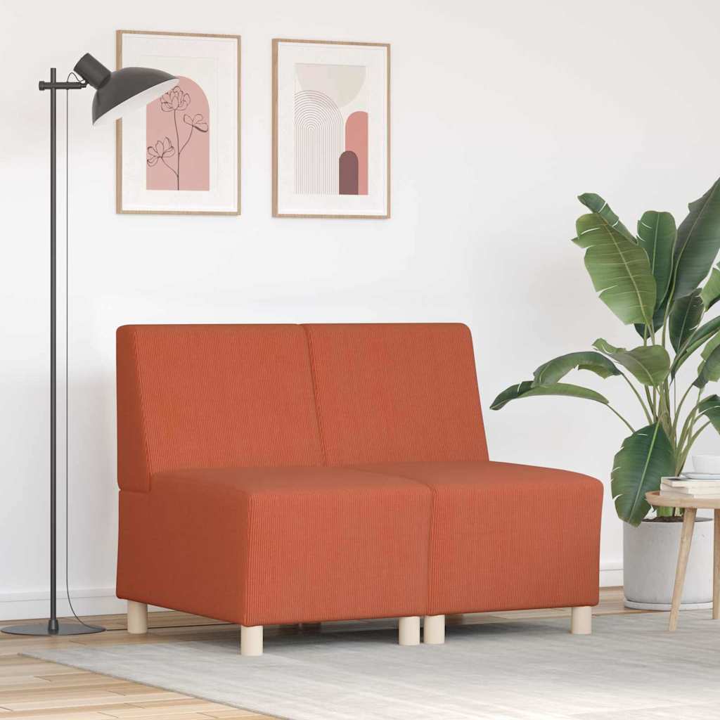 Unité de Sofa Modulaire Sans Accoudoirs 2 pcs Orange