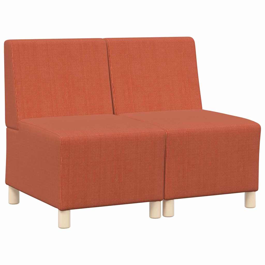 Unité de Sofa Modulaire Sans Accoudoirs 2 pcs Orange