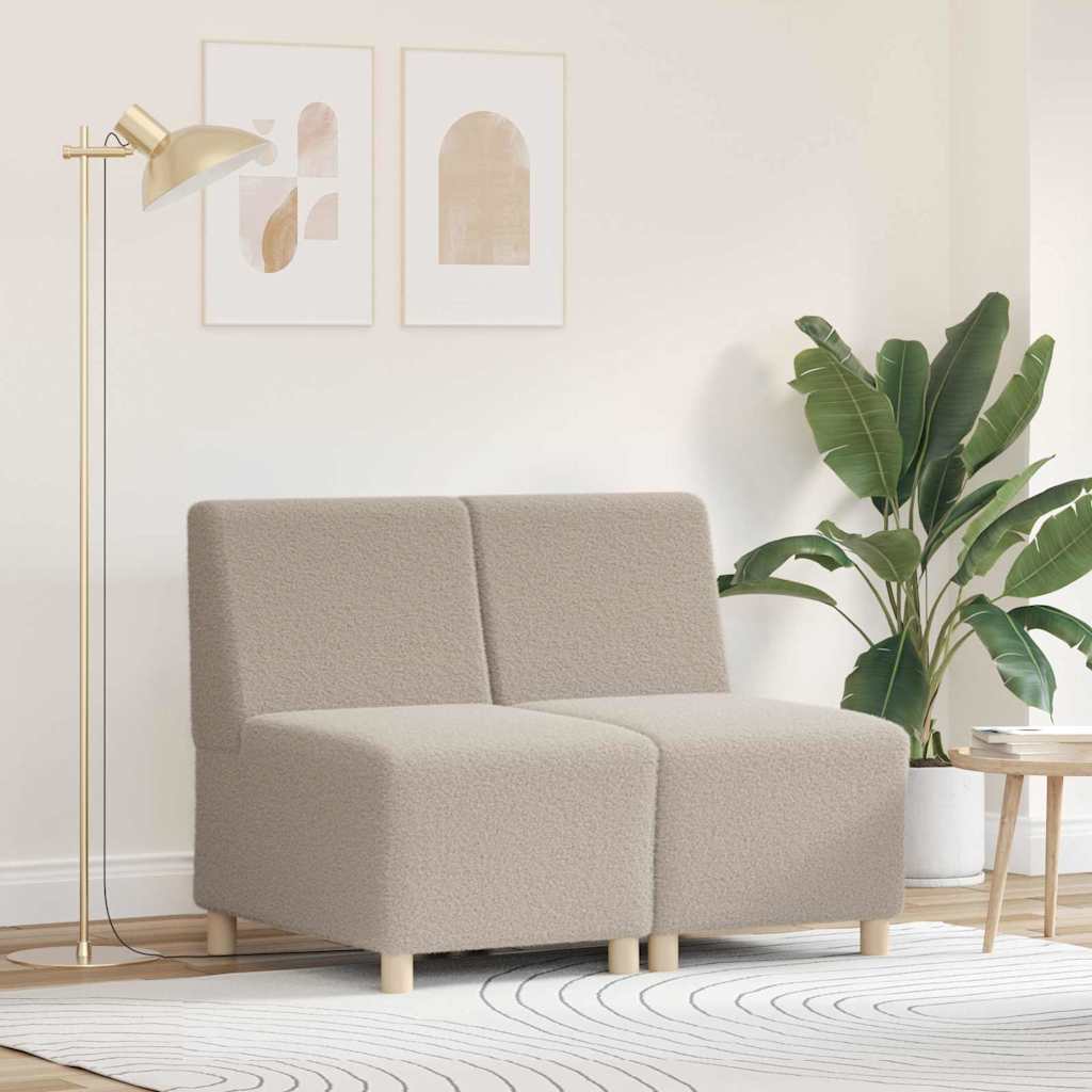Unité de Sofa Modulaire Sans Accoudoirs 2 pcs Gris clair
