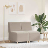 Unité de Sofa Modulaire Sans Accoudoirs 2 pcs Gris clair