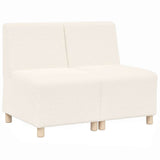 Unité de Sofa Modulaire Sans Accoudoirs 2 pcs Crème
