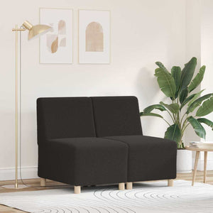 Unité de Sofa Modulaire Sans Accoudoirs 2 pcs Gris foncé