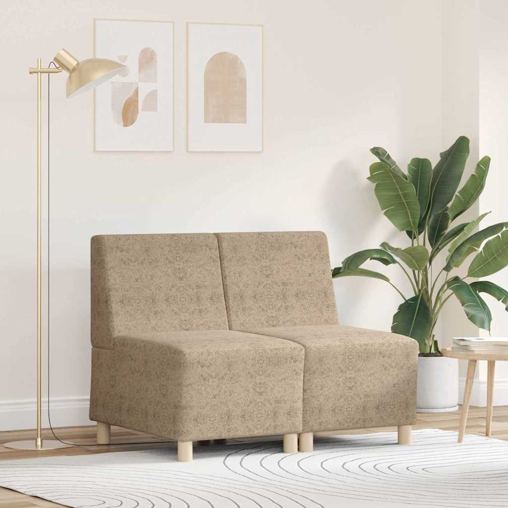 Unité de Sofa Modulaire Sans Accoudoirs 2 pcs Gris clair