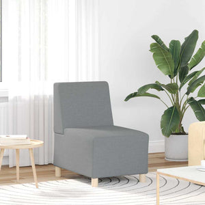 Unité de Sofa Modulaire Sans Accoudoirs 3 pcs Gris clair