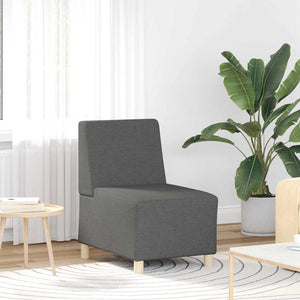 Unité de Sofa Modulaire Sans Accoudoirs 3 pcs Gris foncé