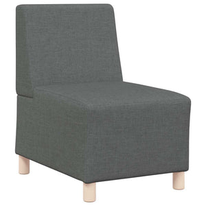 Unité de Sofa Modulaire Sans Accoudoirs 3 pcs Gris foncé