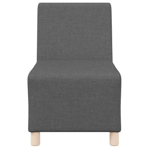 Unité de Sofa Modulaire Sans Accoudoirs 3 pcs Gris foncé