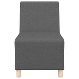 Unité de Sofa Modulaire Sans Accoudoirs 3 pcs Gris foncé