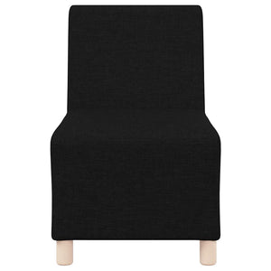 Unité de Sofa Modulaire Sans Accoudoirs 3 pcs Noir