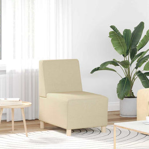 Unité de Sofa Modulaire Sans Accoudoirs 3 pcs Crème