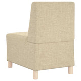 Unité de Sofa Modulaire Sans Accoudoirs 3 pcs Crème