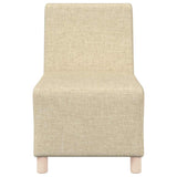 Unité de Sofa Modulaire Sans Accoudoirs 3 pcs Crème