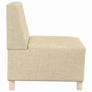 Unité de Sofa Modulaire Sans Accoudoirs 3 pcs Crème