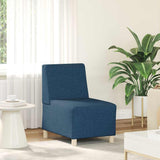 Unité de Sofa Modulaire Sans Accoudoirs 3 pcs Bleu