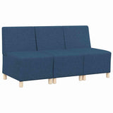 Unité de Sofa Modulaire Sans Accoudoirs 3 pcs Bleu