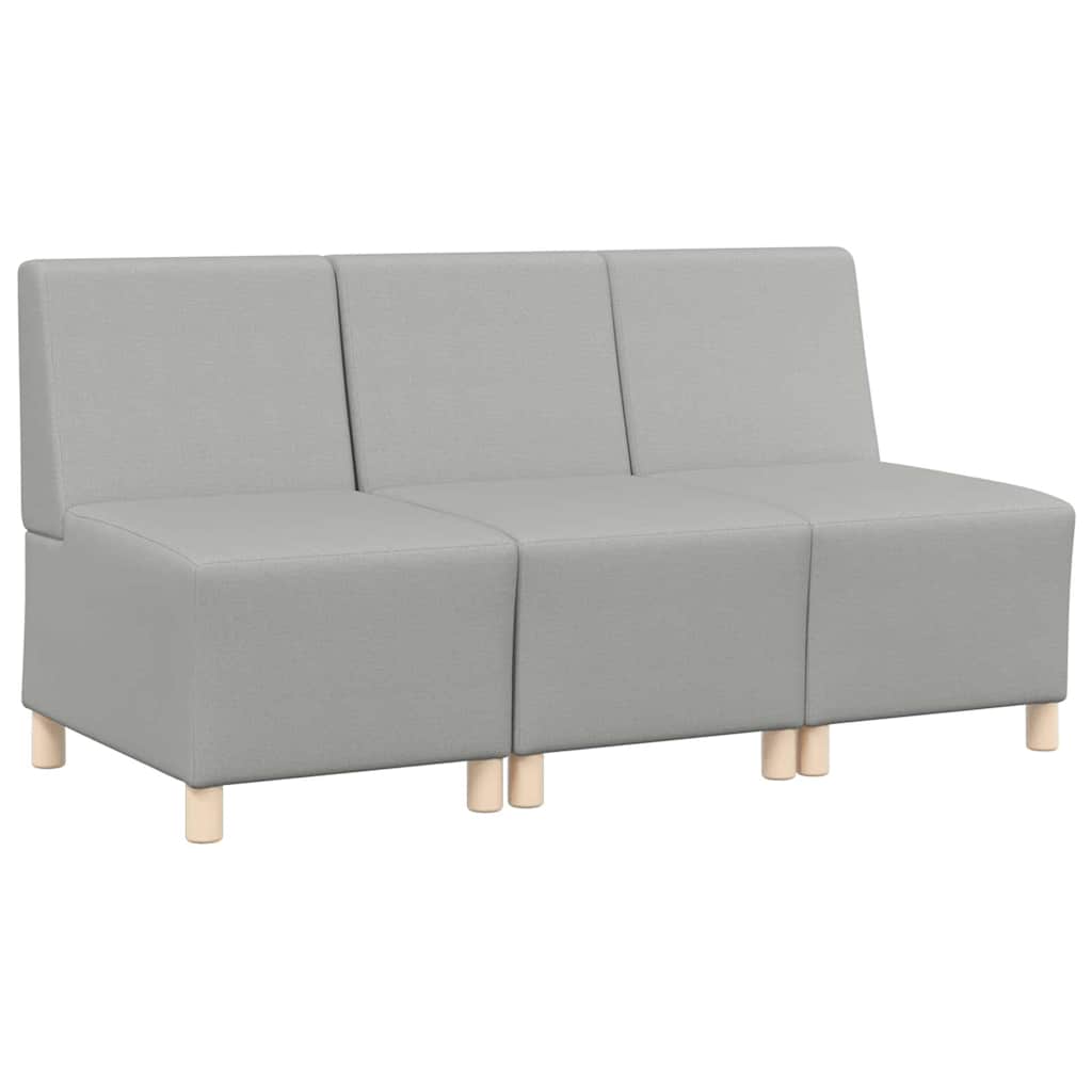 Unité de Sofa Modulaire Sans Accoudoirs 3 pcs Gris nuage