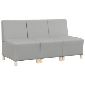 Unité de Sofa Modulaire Sans Accoudoirs 3 pcs Gris nuage