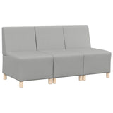 Unité de Sofa Modulaire Sans Accoudoirs 3 pcs Gris nuage