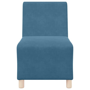 Unité de Sofa Modulaire Sans Accoudoirs 3 pcs Bleu
