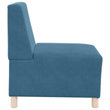 Unité de Sofa Modulaire Sans Accoudoirs 3 pcs Bleu