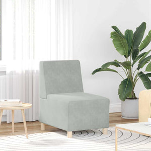 Unité de Sofa Modulaire Sans Accoudoirs 3 pcs Gris clair