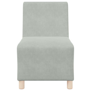 Unité de Sofa Modulaire Sans Accoudoirs 3 pcs Gris clair