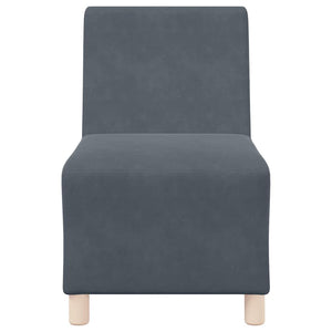 Unité de Sofa Modulaire Sans Accoudoirs 3 pcs Gris foncé