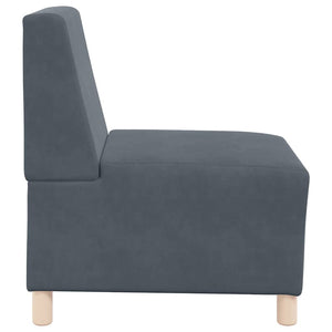 Unité de Sofa Modulaire Sans Accoudoirs 3 pcs Gris foncé