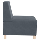 Unité de Sofa Modulaire Sans Accoudoirs 3 pcs Gris foncé