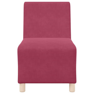 Unité de Sofa Modulaire Sans Accoudoirs 3 pcs Bordeaux