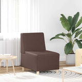 Unité de Sofa Modulaire Sans Accoudoirs 3 pcs Marron