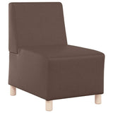 Unité de Sofa Modulaire Sans Accoudoirs 3 pcs Marron