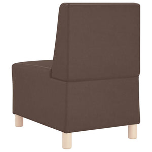 Unité de Sofa Modulaire Sans Accoudoirs 3 pcs Marron