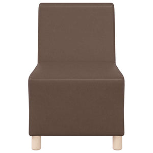 Unité de Sofa Modulaire Sans Accoudoirs 3 pcs Marron
