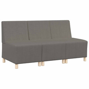 Unité de Sofa Modulaire Sans Accoudoirs 3 pcs Gris clair