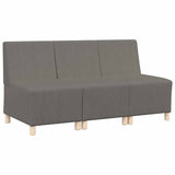 Unité de Sofa Modulaire Sans Accoudoirs 3 pcs Gris clair