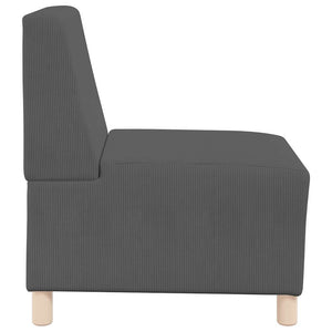 Unité de Sofa Modulaire Sans Accoudoirs 3 pcs Gris foncé